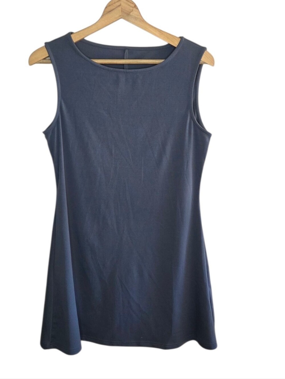 Commense Gray Sleeveless Crewneck Basic Jersey Knit Mini Dress Size XL